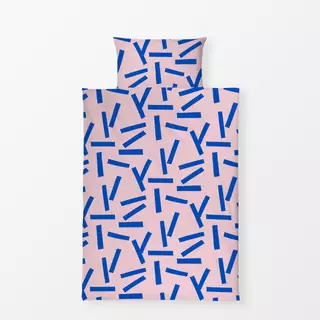 Bettwäsche Blaue Streifen