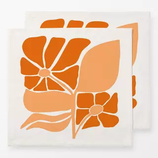 Servietten Funny orange florals