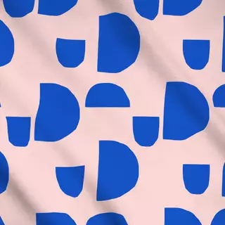Meterware Half circles play rosa & blue