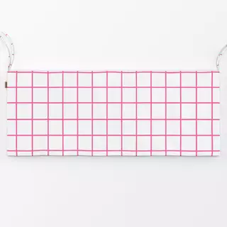 Bankauflage Pink & Weiß Grid