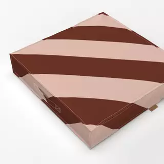 Bodenkissen Diagonale Streifen Braun&Rose