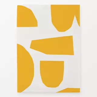 Geschirrtücher Mustard Shapes on White