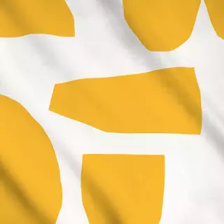 Meterware Mustard Shapes on White