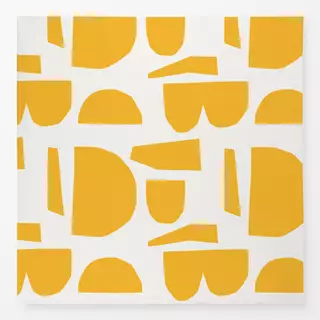 Tischdecke Mustard Shapes on White