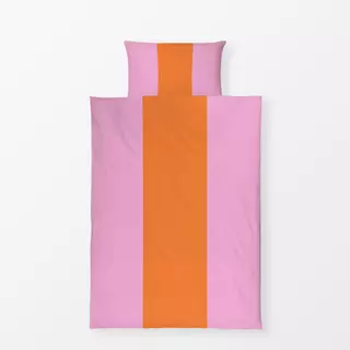 Bettwäsche Große Streifen rosa&orange