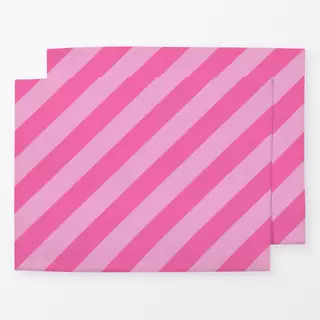 Tischset Pinke Streifen diagonal
