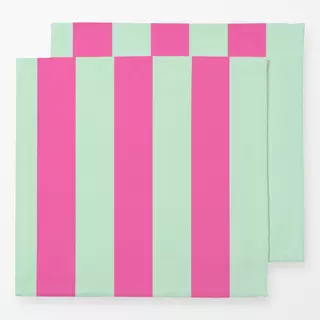 Servietten Streifen Pink & Mint