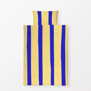 Bettwäsche Big stripes yellow blue