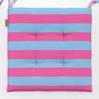 Sitzkissen Horizontale Streifen blau&pink