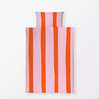 Bettwäsche Big stripes pink red