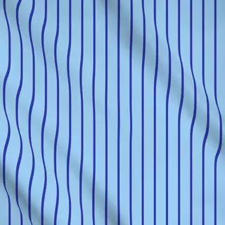 Meterware Nadelstreifen blau