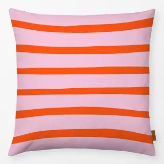 Kissen Bold stripes pink red