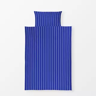 Bettwäsche Kleine Streifen blau