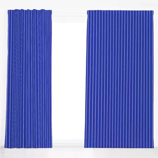 Dekovorhang Kleine Streifen blau