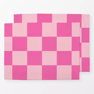 Tischset Pink & Rosa Karos