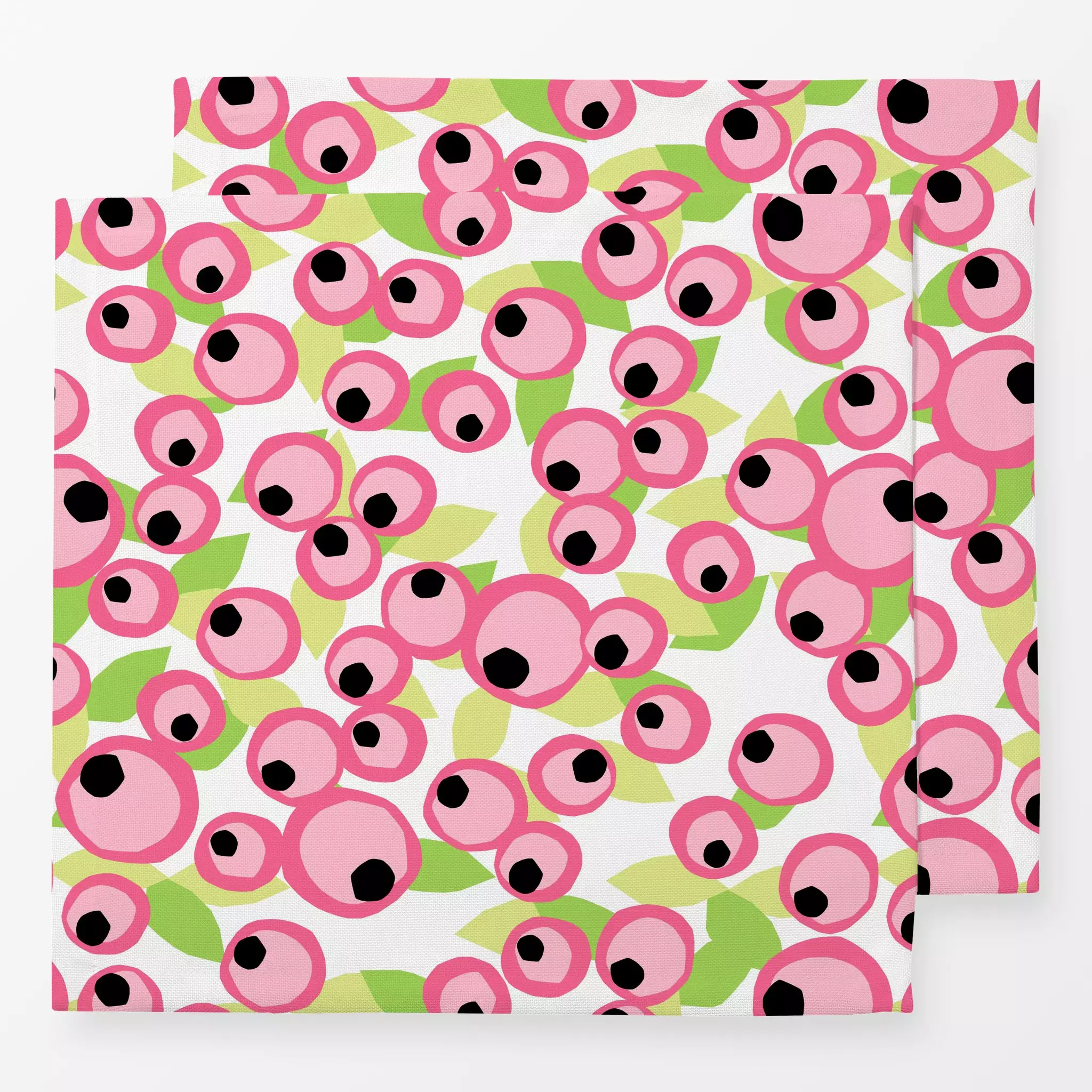 Servietten Berry Mix Pink - Symbole & Muster - von „Lisa Jasmin Bauer"; Muster, abstrakt, Beeren, bunt, pattern, gemustert, ...