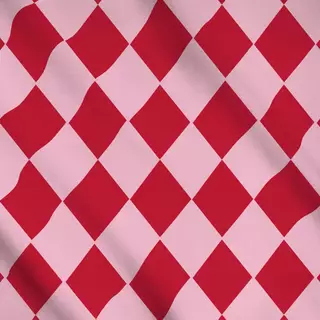 Meterware Rauten rosa rot