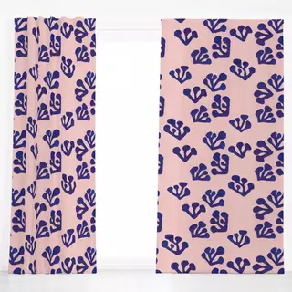 Dekovorhang Seaweed Blue and Blush