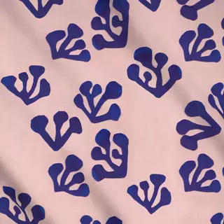 Meterware Seaweed Blue and Blush