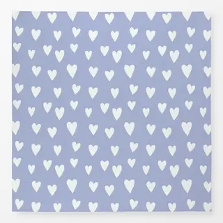 Tischdecke Herzen auf hellblau