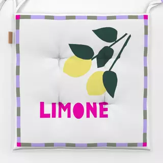 Sitzkissen Limone weiß