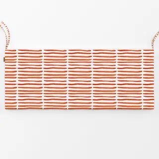 Bankauflage orangene Streifen Sommer