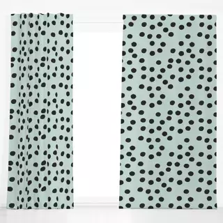 Dekovorhang Dots black bold