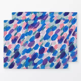 Tischset couleur lilas bleu