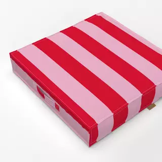 Bodenkissen Stripes red rose bold