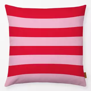 Kissen Stripes red rose bold