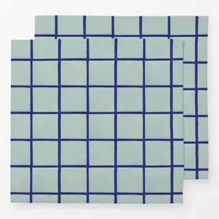 Servietten Check Blue