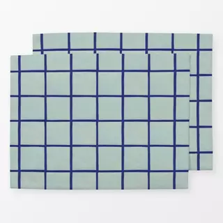Tischset Check Blue
