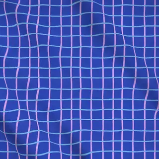 Meterware French Karo blau small
