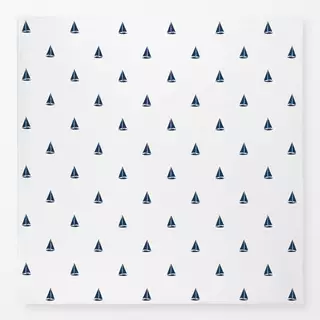 Tischdecke Segelboot white navy
