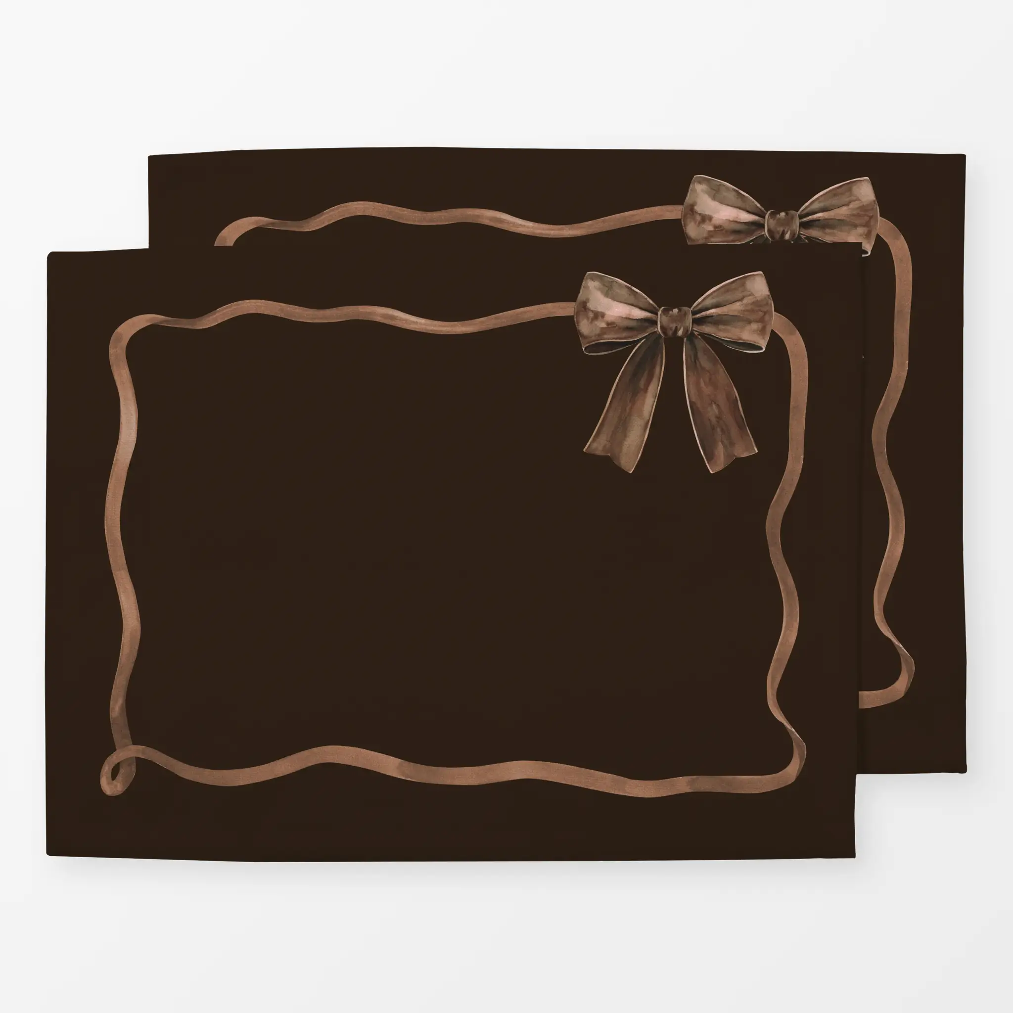Tischset Tischset Große Schleife mocha braun