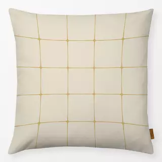 Kissen Kachel Karo honig beige