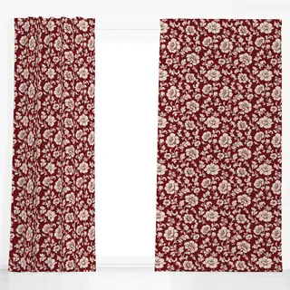 Dekovorhang rot beige