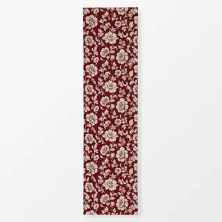 Tischläufer rot beige