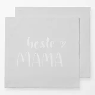 Servietten Beste Mama hellgrau