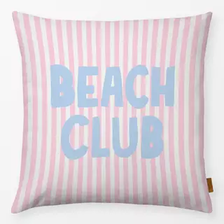 Kissen Beach Club gestreift rosa