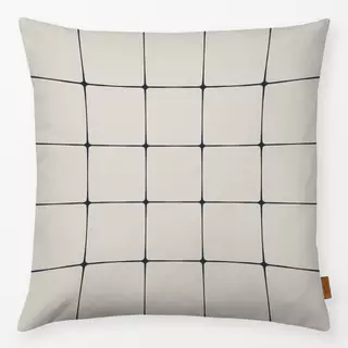 Kissen Kachel Karo grau beige