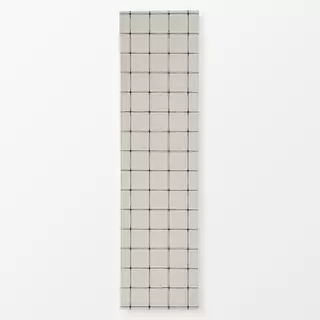 Tischläufer Kachel Karo grau beige