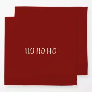 Servietten HoHoHo weihnachtsrot
