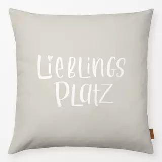 Kissen Lieblingsplatz Sand beige