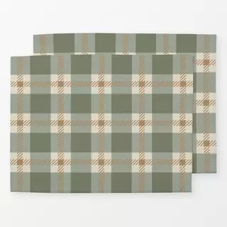 Tischset Plaid green