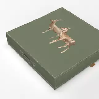 Bodenkissen Rehe oilgreen