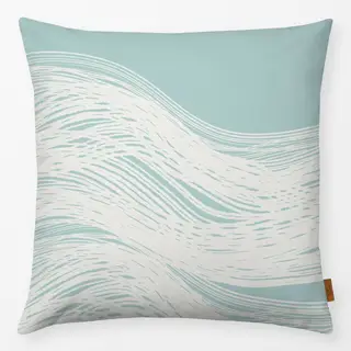 Kissen abstrakte Welle icy blau