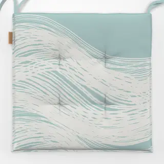 Sitzkissen abstrakte Welle icy blau
