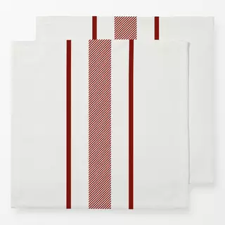 Servietten 3 Streifen rot