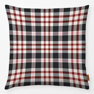 Kissen Tartan Plaid anthrazit